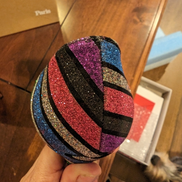 Gorgeous Christian Louboutin So Kate Stripey Glitter Multi Sz 38.5/ 8 - Picture 10 of 16